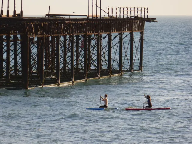 A bridge situated near the Baltic Sea rarely bears such an unusual appearance.